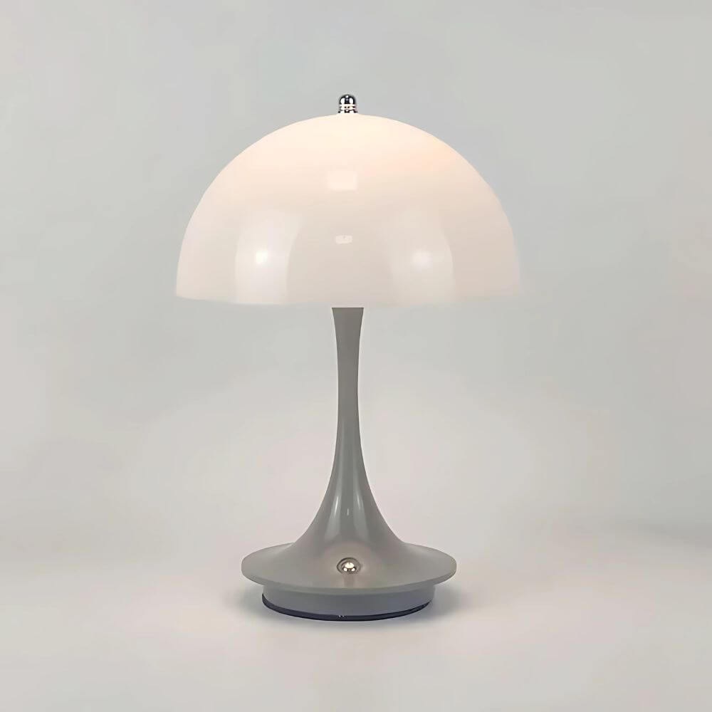 Dimmare LED Tischlampe mit rundem Lampenschirm – USB-Ladung