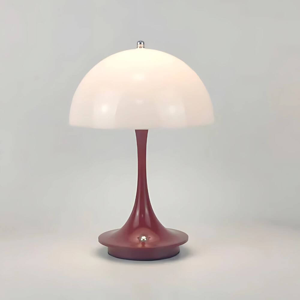 Dimmare LED Tischlampe mit rundem Lampenschirm – USB-Ladung