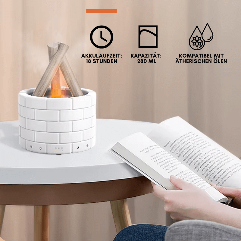 Landorf Illumora Diffuser in Weiß – 280 ml Kapazität, 18 Stunden Akkulaufzeit, kompatibel mit ätherischen Ölen. Perfekt für entspannte Atmosphäre.